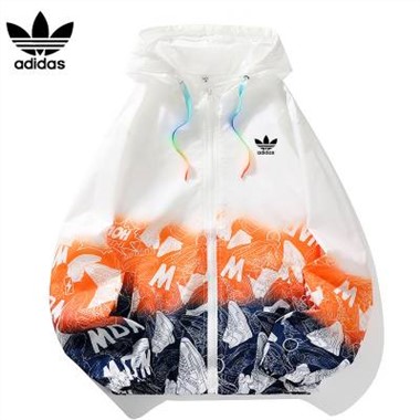 Adidas2023新款88562三葉防曬衣-1057_白橘