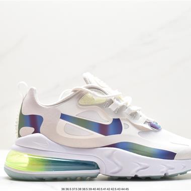 Nike Air Max 270 React QP 」White/Light Blue「270瑞亞賽車系列後半掌氣墊百搭運動慢跑鞋 