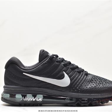 Nike Air Max 2017 「Black/White」網面全掌氣墊休閑運動百搭慢跑鞋