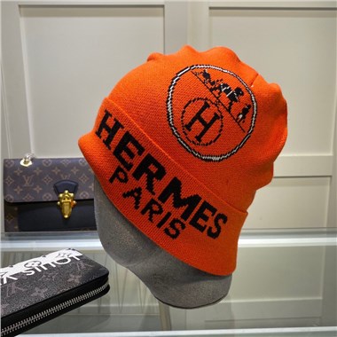 HERMES  2023秋冬新款毛線帽子