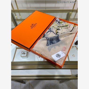 HERMES  2023秋冬新款時尚圍巾  尺寸：200-110