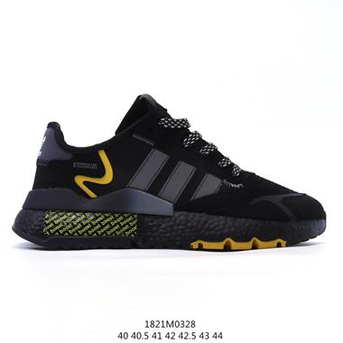 Adidas 三葉草 Originals 2019 Nite Jogger Boost"Black/Grey/Volt/Chameleon"