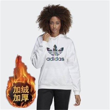 2023 Adidas 1221三葉連帽衛絨-1479_白色