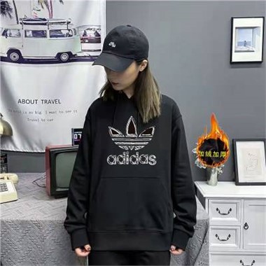 2023 Adidas 1216三葉連帽衛絨-1479_黑色