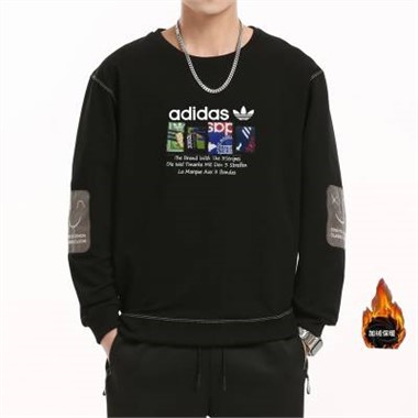 2023 Adidas 5905三葉圓領衛絨-1544_黑色