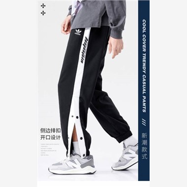 2023 Adidas 12052三葉長褲-199_黑色