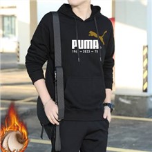 Puma 2023新款2328彪馬連帽衛絨-549_黑色