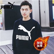 Puma 2023新款54102彪馬圓領衛絨-733_黑色