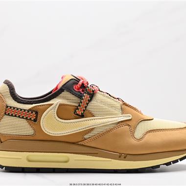 Travis Scott x Nike Air Max 1」Cactus Jack「??低幫復古百搭休閑運動慢跑鞋