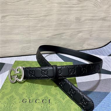 GUCCI  2024新款時尚皮帶  3.0CM