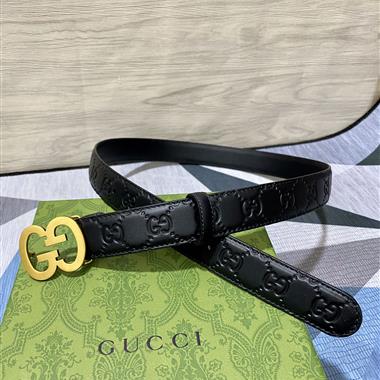 GUCCI  2024新款時尚皮帶  3.0CM