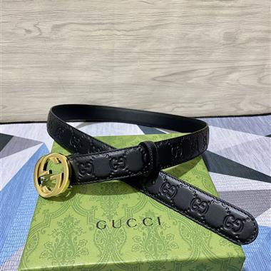 GUCCI  2024新款時尚皮帶  3.0CM