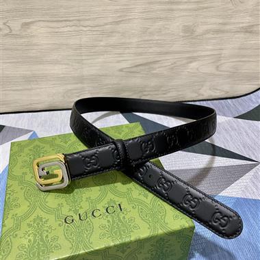 GUCCI  2024新款時尚皮帶  3.0CM