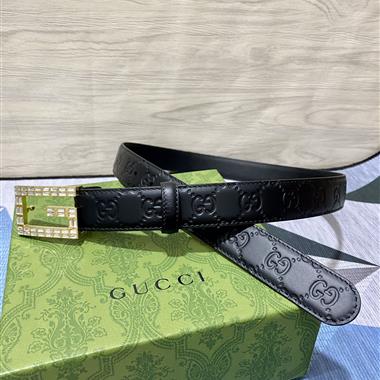 GUCCI  2024新款時尚皮帶  3.0CM