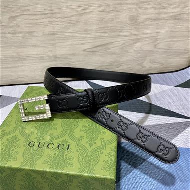 GUCCI  2024新款時尚皮帶  3.0CM