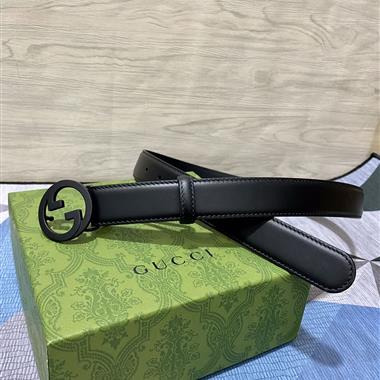 GUCCI  2024新款時尚皮帶  3.0CM