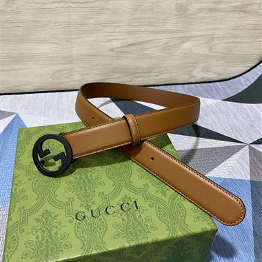 GUCCI  2024新款時尚皮帶  3.0CM