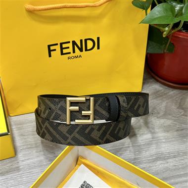 FENDI  2024新款時尚皮帶  3.0CM