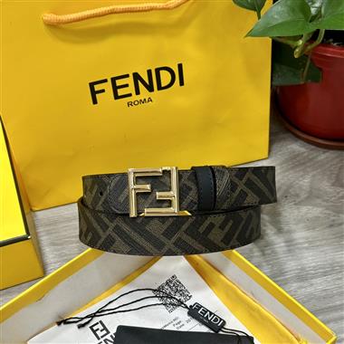 FENDI  2024新款時尚皮帶  3.0CM