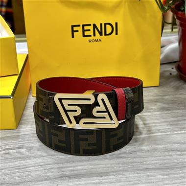 FENDI   2024新款時尚皮帶  4.0CM