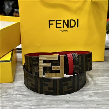 FENDI   2024新款時尚皮帶  4.0CM