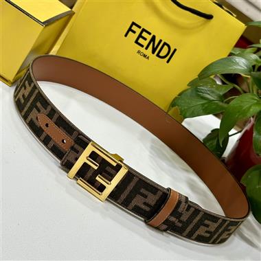 FENDI  2023新款時尚皮帶  3.8CM