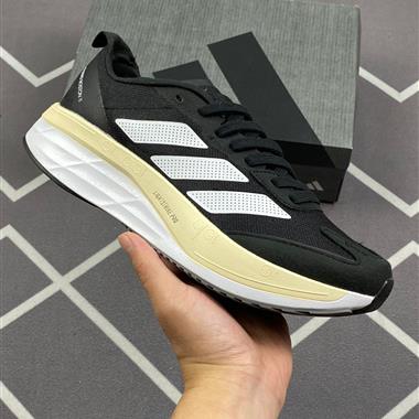 Adidas Adizero Boston 11 夏季透氣網眼競速跑鞋