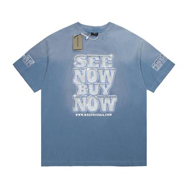 Balenciaga   2024夏季新款短袖T恤 歐版尺寸偏大