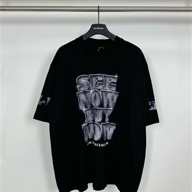 Balenciaga  2024夏季新款短袖T恤 歐版尺寸偏大