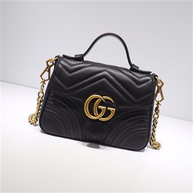 GUCCI   2024新款女生時尚休閒包 尺寸：21*15.5*8CM