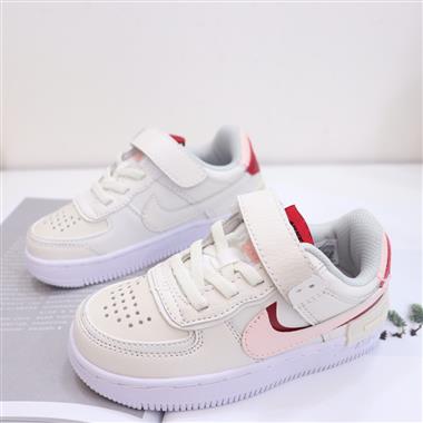 Nike Air Force 1 Low 馬卡龍魔術貼童鞋