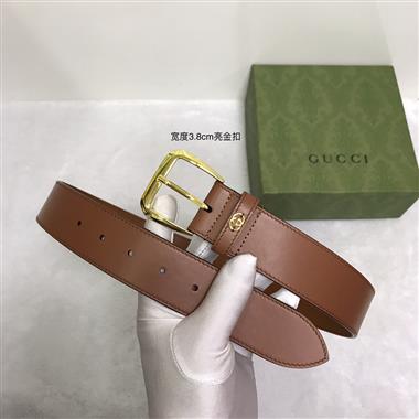 GUCCI  2024新款時尚皮帶  3.8CM