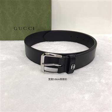 GUCCI  2024新款時尚皮帶  3.8CM