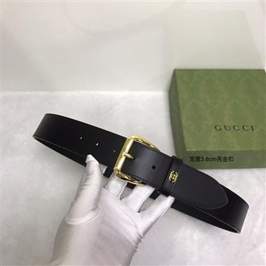 GUCCI  2024新款時尚皮帶  3.8CM