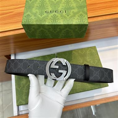 GUCCI  2024新款時尚皮帶  3.8CM