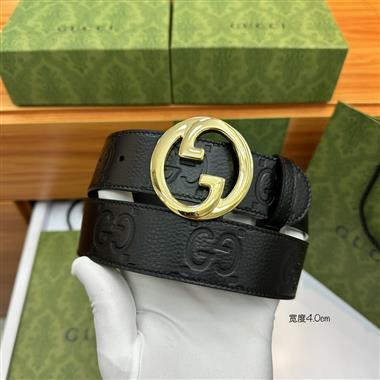 GUCCI  2024新款時尚皮帶   4.0CM