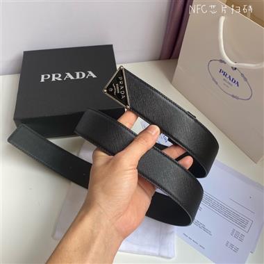 PRADA    2024新款時尚皮帶  4.0CM