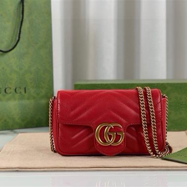 GUCCI   2024新款女生時尚休閒包 尺寸：16.5*10*4.5CM