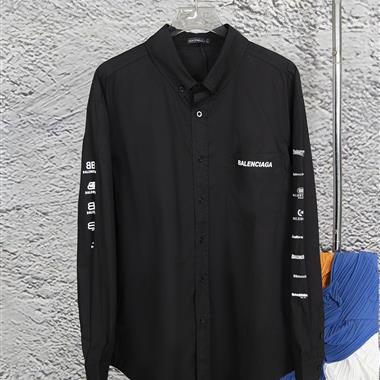 Balenciaga   2024夏季新款休閒長袖襯衫 歐版尺寸偏大