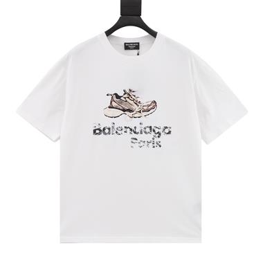 Balenciaga   2024夏季新款短袖T恤  尺寸偏大
