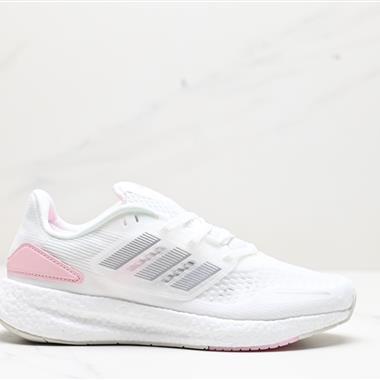 Adidas PureBOOST 22爆米花緩震中底跑步鞋