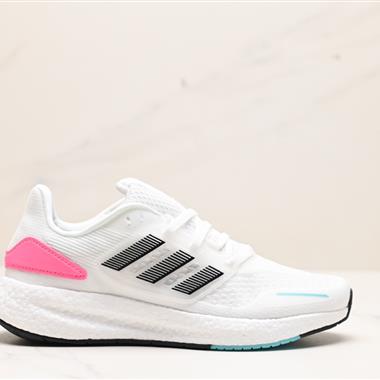 Adidas PureBOOST 22爆米花緩震中底跑步鞋