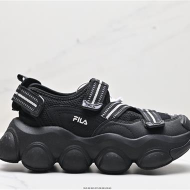 FILA 夏季新款魔術貼沙灘鞋 