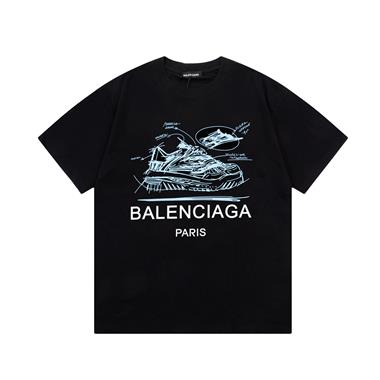 Balenciaga   2024夏季新款短袖T恤  歐版尺寸偏大