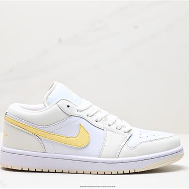 Nike Air Jordan 1 Retro Low GS”White Pink Yellow Volt“AJ1