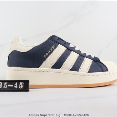 Adidas Superstar Xlg 三葉草貝殼頭厚底板鞋