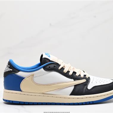 Fragment Design x Travis Scott x Nike Air Jordan 1 Low OG SP”Military Blue”AJ1