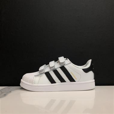 Adidas BIAO貝殼頭兒童魔術貼板鞋