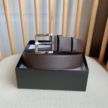 PRADA   2024新款時尚皮帶  3.5CM
