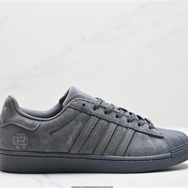 Adidas三葉草 Originals Superstars」White/Red Laceless「」貝殼頭彈力帶鞋舌經典百搭休閑運動板鞋